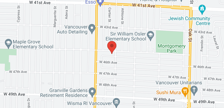 map of 1432 W 45TH AVENUE